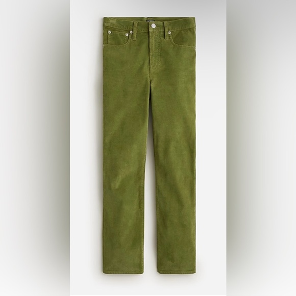 J. Crew Pants - NWT J. Crew vintage slim straight green corduroy pants, size 23 petite